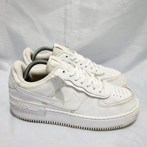 Nike Air Force 1 Low Shadow Shoes CI0919-100 Triple White LV8 Rare Women's 11